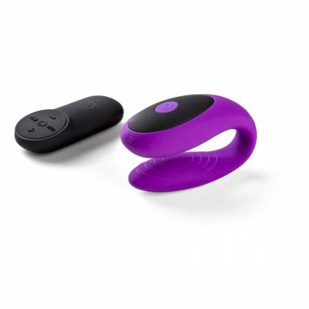 Vibrador para parejas E12 morado con mando a distancia