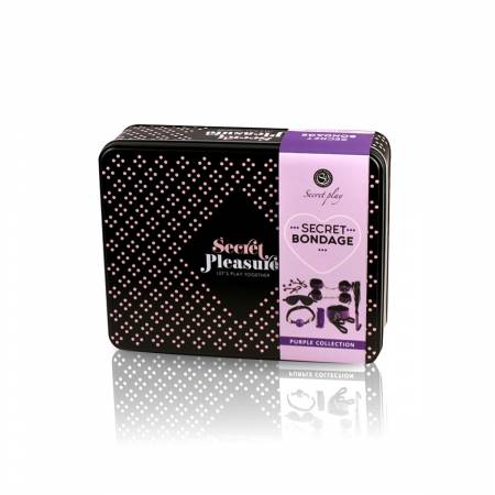 8 PIECES BONDAGE KIT -MORADO & NEGRO