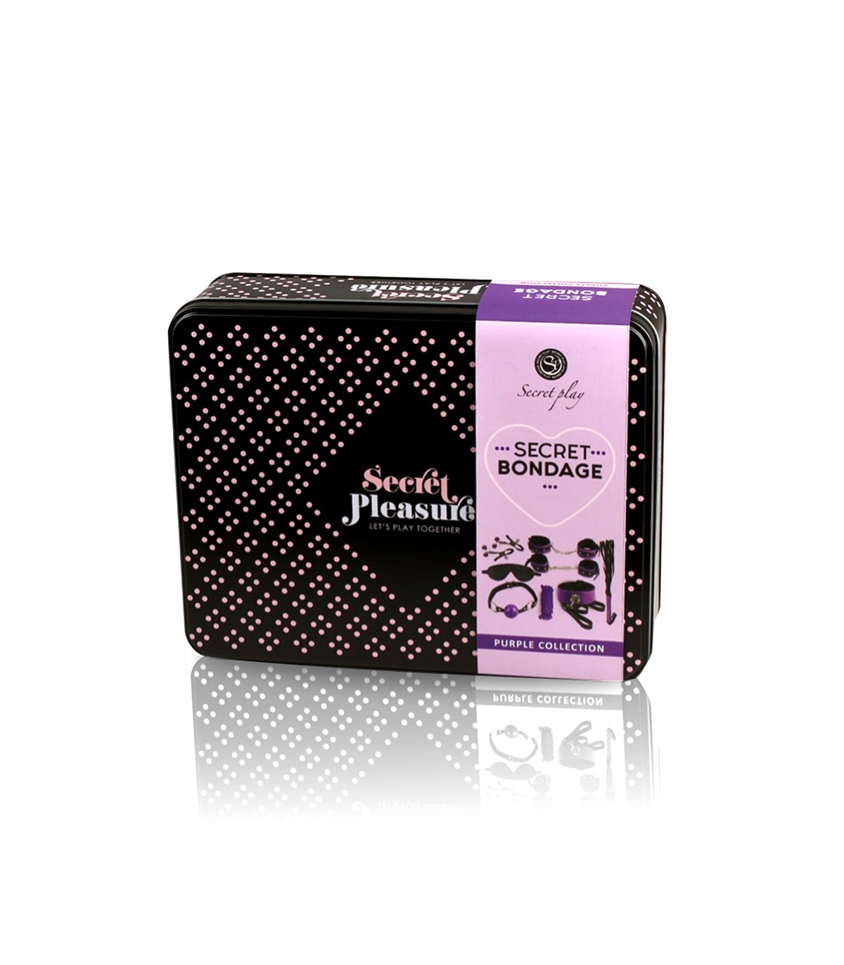 8 PIECES BONDAGE KIT -MORADO & NEGRO