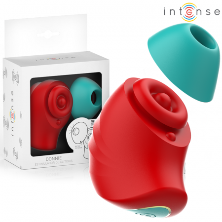 Estimulador de Clítoris Compacto Donnie de Intense – Vibrador Sumergible Rojo y Verde