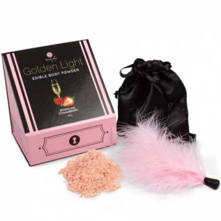KIT POLVOS COMESTIBLES & PLUMERO – SPARKLING STRAWBERRY