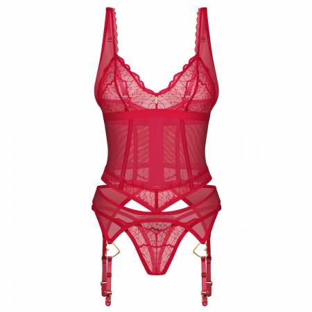 CUPIDE DESIR CORSET & THONG  L/XL