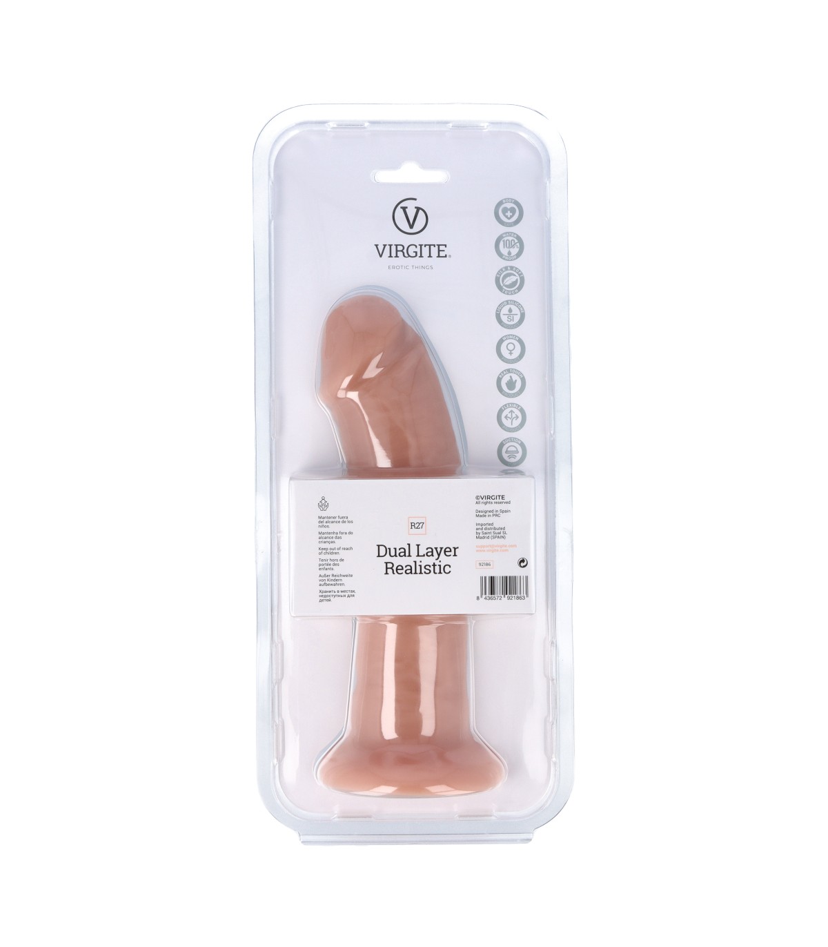 Dildo Realista Virgite R27: Placer Profundo con Tacto de Piel Natural - 21 cm - Imagen 2