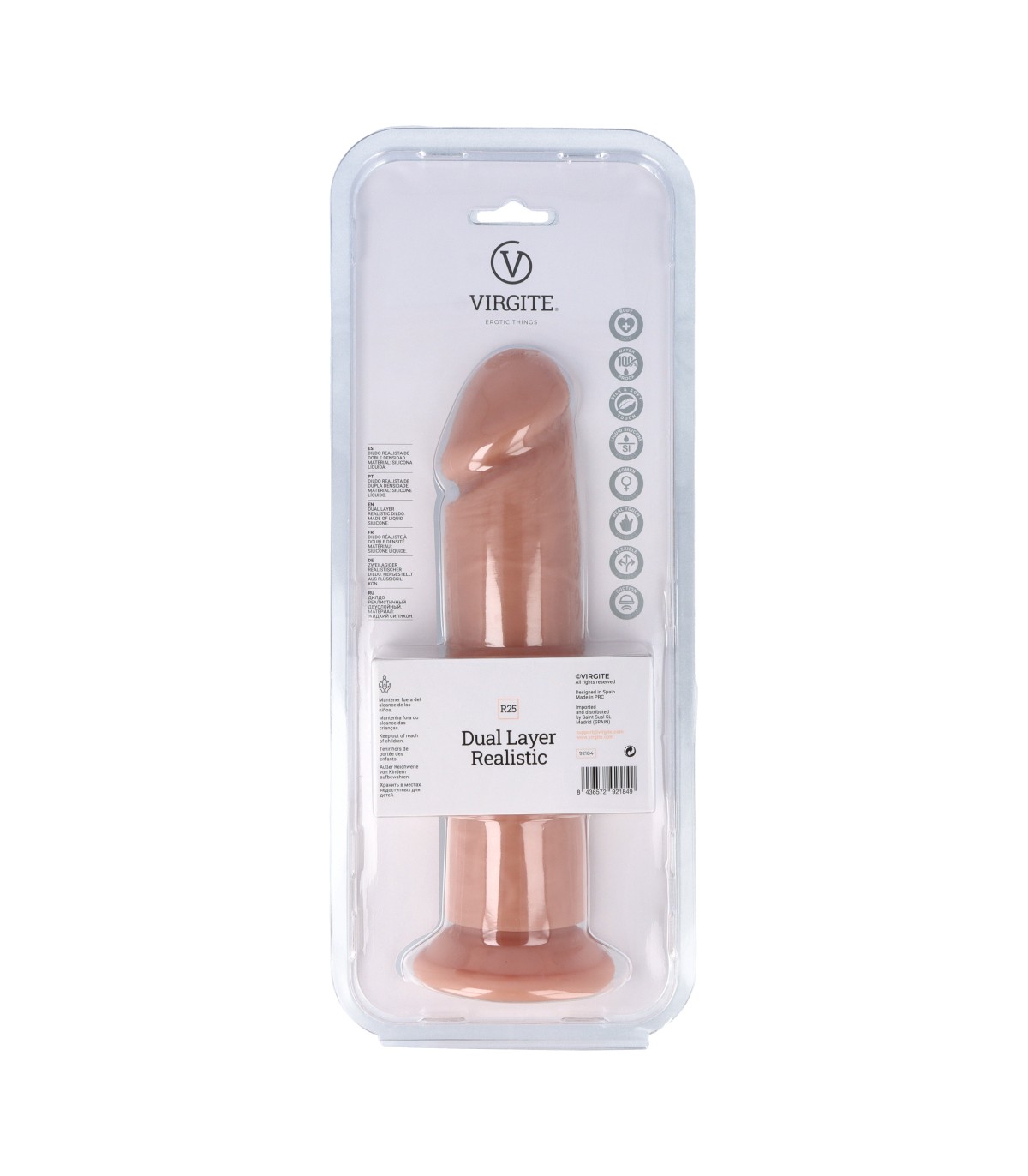 Dildo Realista Virgite R25: Profundidad Máxima con Tacto de Piel Natural - 23,5 cm - Imagen 2