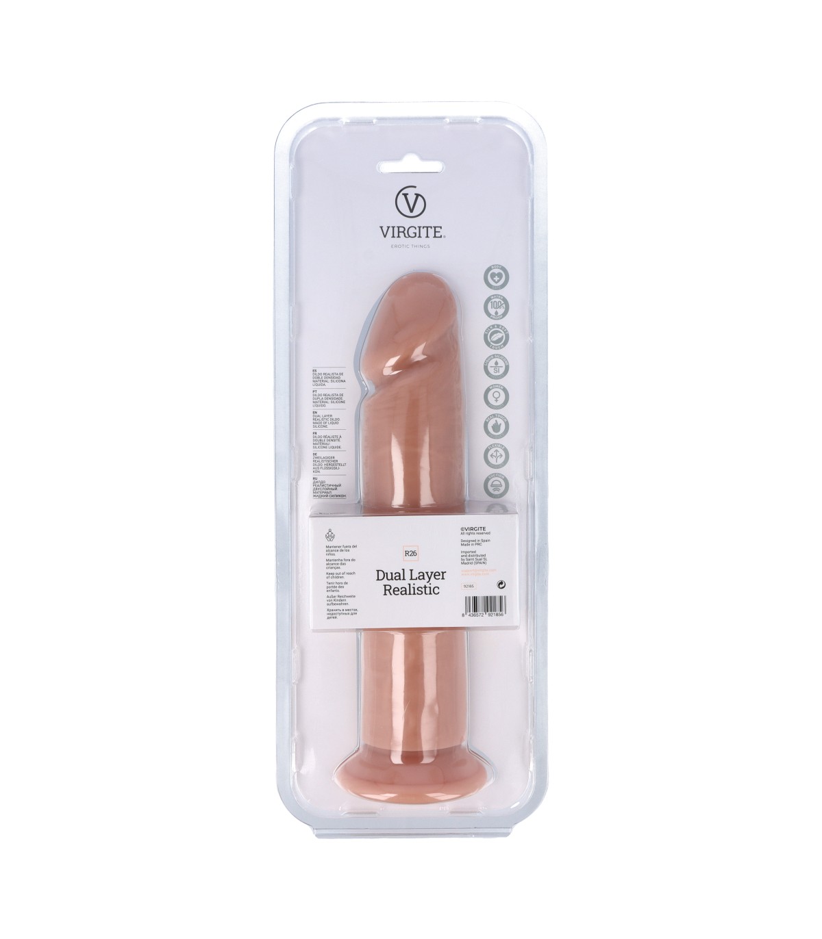 Dildo Realista Virgite R26: Experiencia de Plenitud XL y Tacto Natural - 26 cm - Imagen 3