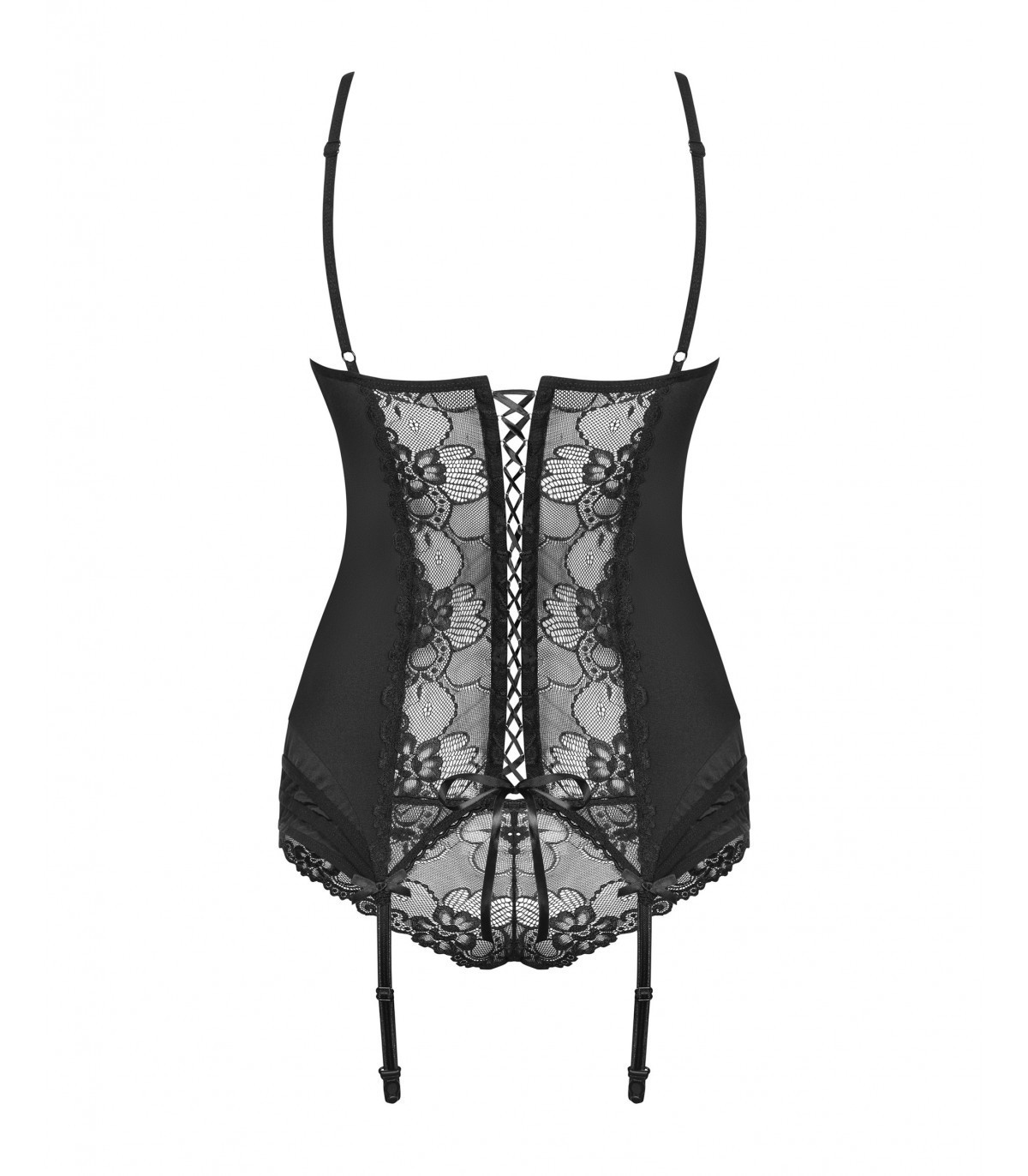HEARTINA CORSET & THONG BLACK S/M - Imagen 3