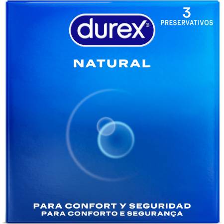 DUREX - PRESERVATIVOS NATURAL 3 UNIDADES