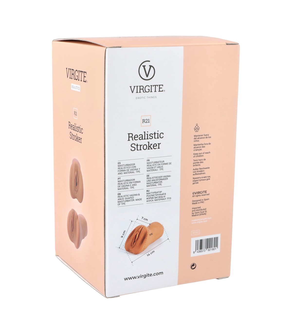 Masturbador Realista Virgite R21: Placer Anatómico y Tacto de Seda - 14 cm - Imagen 4