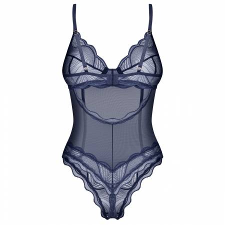 NIGHTLY BLUE CROTCHLESS TEDDY   XS/S