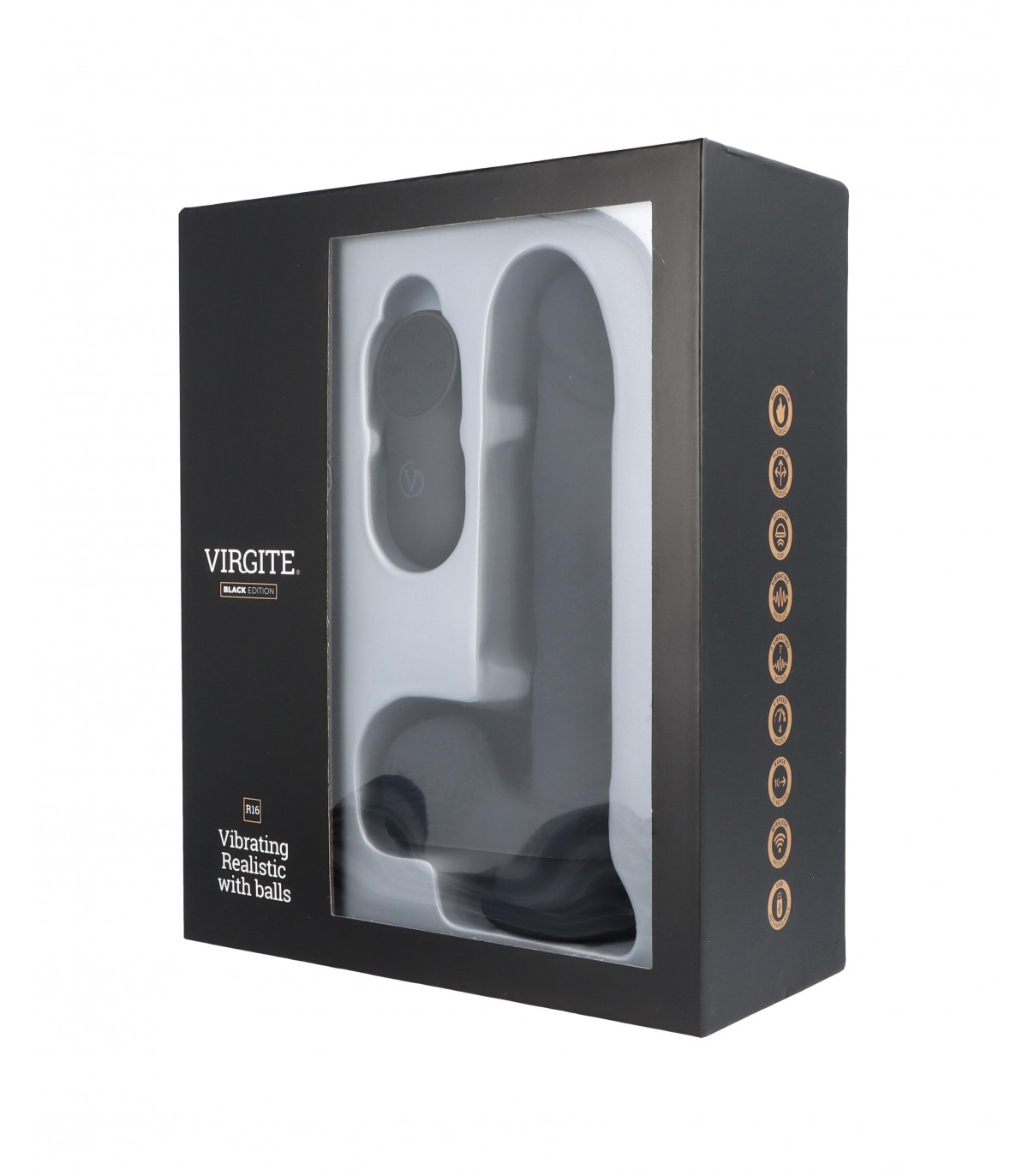 Vibrador Realista Virgite R16 con Mando a Distancia - Silicona Líquida (18,5 cm) - Imagen 2