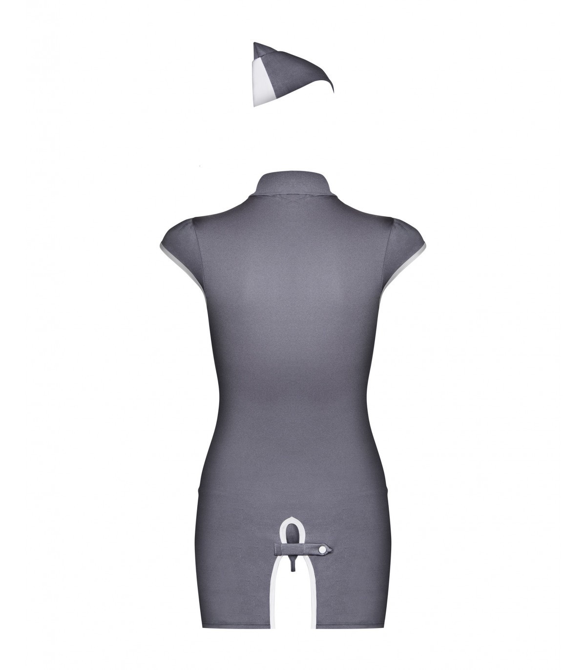 STEWARDESS 3-PCS COSTUME GREY S/M - Imagen 3