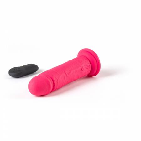 Vibrador Realista Virgite R11 Rosa: Silicona Líquida y Vibración con Mando - 16,5 cm