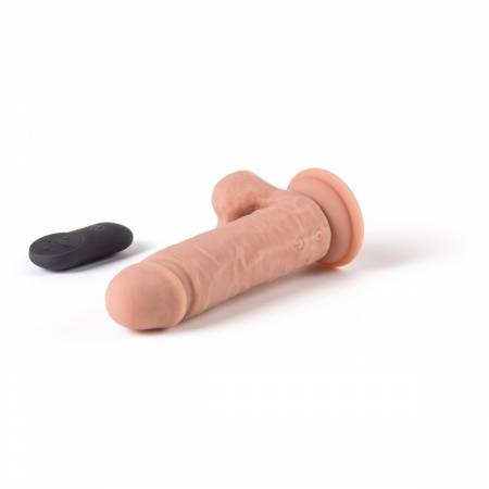 VIBRADOR REALÍSTICO R12" FLESH 14,4CM C/ CONTROL REMOTO"