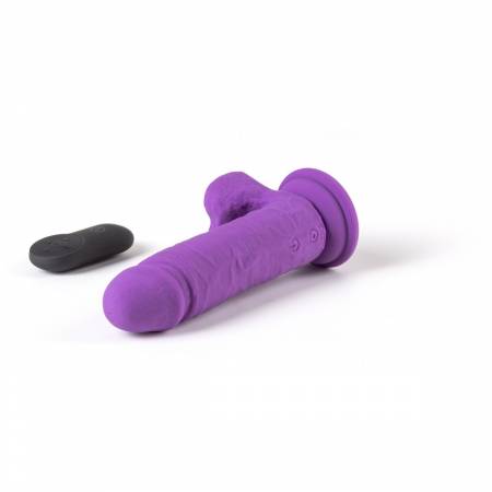 Vibrador Realista Virgite R12 Morado: Doble Densidad y Placer a Control Remoto - 16,5 cm